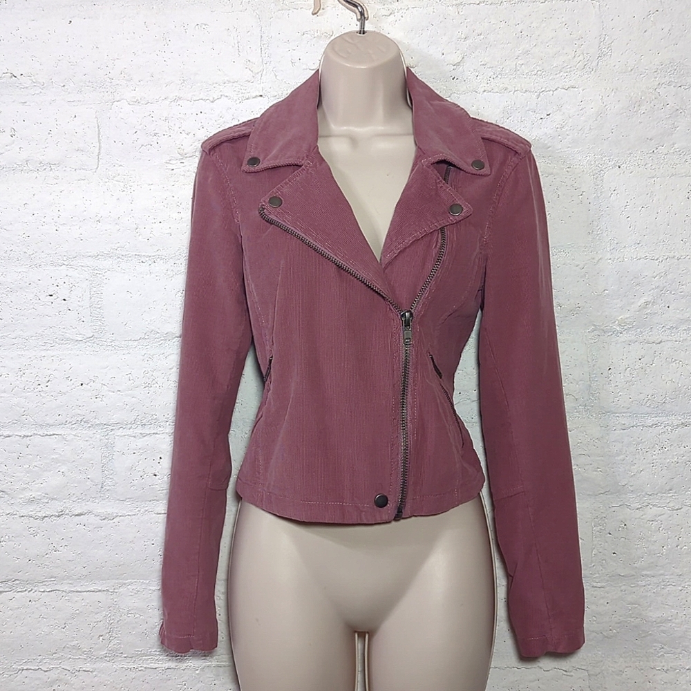 🩷 Pink Corduroy Moto Jacket - Picture 3 of 14